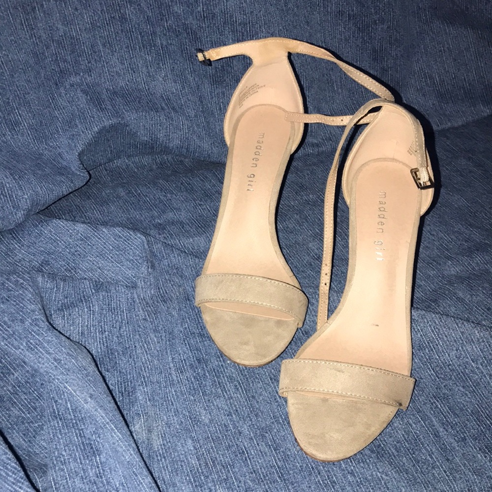 Block Heel Nude Sandals